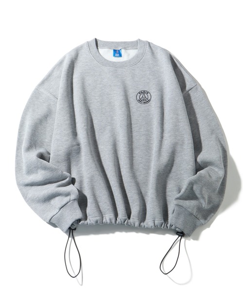 PARIS SAINT-GERMAIN（パリサンジェルマン）の「【Paris Saint-Germain/パリサンジェルマン】裏起毛 裾ドロスト エンブレムロゴ スウェットトレーナー（スウェット・メンズ・グレー/スミクロ/ブラック・L/M/XL）」の6枚目の写真