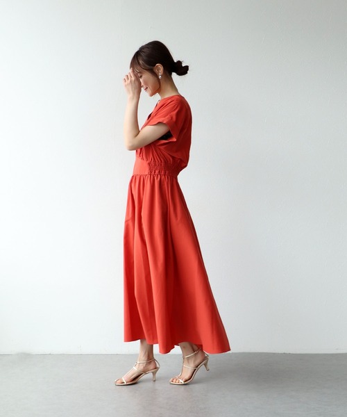 Jines(ジネス)の「ライトタンブラー ウエストシャーリングワンピース(ワンピース・レディース・グレー/ブラウン/レッド・38)」の10枚目の写真