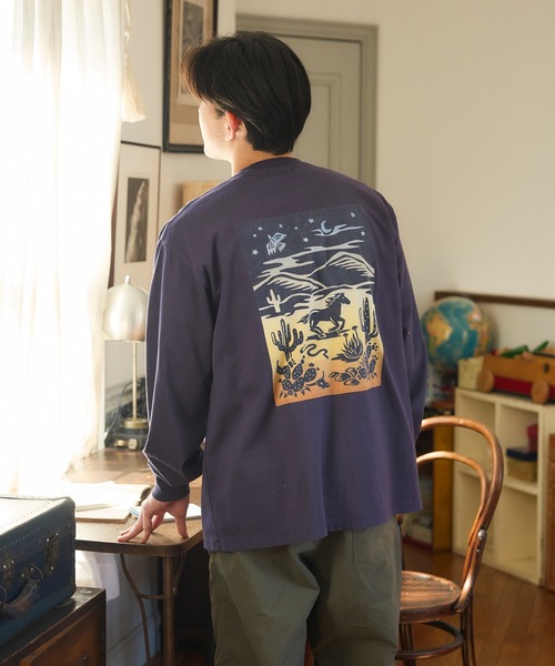 PENDLETON(ペンドルトン)の「PENDLETON/ペンドルトン バックプリント ロングスリーブ Tシャツ(Tシャツ/カットソー・メンズ・ライトグレー/ブルー/チャコールグレー・MEDIUM/LARGE)」の3枚目の写真