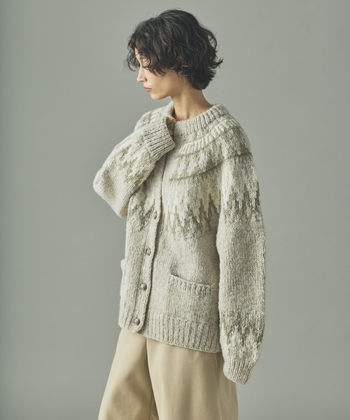 Curensology(カレンソロジー)の「Curensology(カレンソロジー)/ノルディックカーディガン(カーディガン/ボレロ・レディース・グレー/ブラック/ホワイト系その他・FREE)」の5枚目の写真