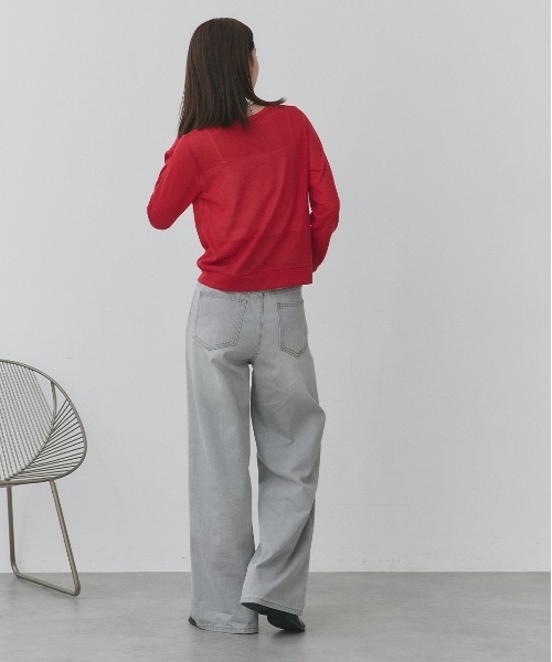 ad thie(アドティエ)の「ライトカラー ダメージデニムパンツ(デニムパンツ・レディース・ライトブルー/ライトグレー・LARGE/MEDIUM)」の11枚目の写真
