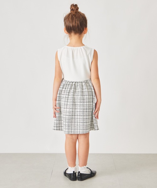 ever closet（エバークローゼット）の「フォーマル ツイードワンピース（ワンピース・キッズ・ブラック/オフホワイト・80ｃｍ/90cm/100cm/110cm/120cm/130cm）」の9枚目の写真