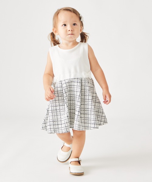 ever closet（エバークローゼット）の「フォーマル ツイードワンピース（ワンピース・キッズ・ブラック/オフホワイト・80ｃｍ/90cm/100cm/110cm/120cm/130cm）」の11枚目の写真