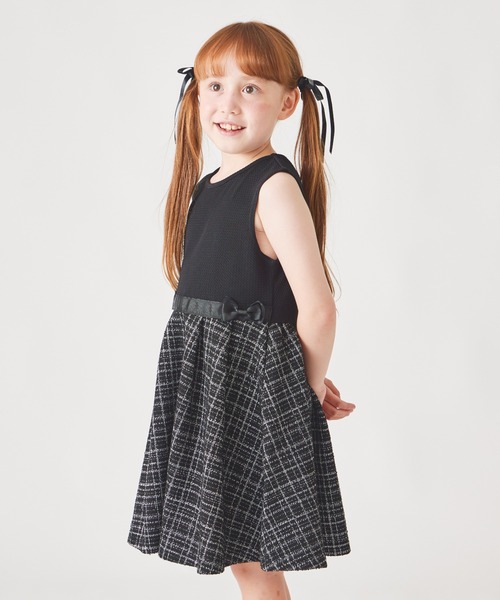 ever closet（エバークローゼット）の「フォーマル ツイードワンピース（ワンピース・キッズ・ブラック/オフホワイト・80ｃｍ/90cm/100cm/110cm/120cm/130cm）」の15枚目の写真