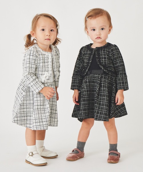 ever closet（エバークローゼット）の「フォーマル ツイードワンピース（ワンピース・キッズ・ブラック/オフホワイト・80ｃｍ/90cm/100cm/110cm/120cm/130cm）」の18枚目の写真