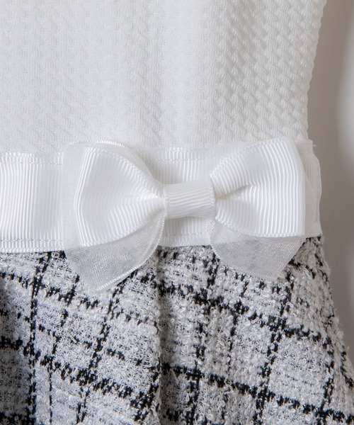 ever closet（エバークローゼット）の「フォーマル ツイードワンピース（ワンピース・キッズ・ブラック/オフホワイト・80ｃｍ/90cm/100cm/110cm/120cm/130cm）」の7枚目の写真