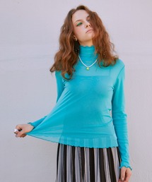 manana suerte | シアーハイネックトップス(Tシャツ/カットソー)