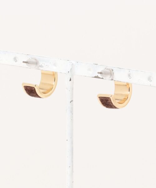 GOLDY(ゴールディ)の「【GOLDY】Semi-hoope pirece 1250909※(ピアス(両耳用)・レディース・ブラウン/レッド/ブルー/グリーン・FREE)」の5枚目の写真