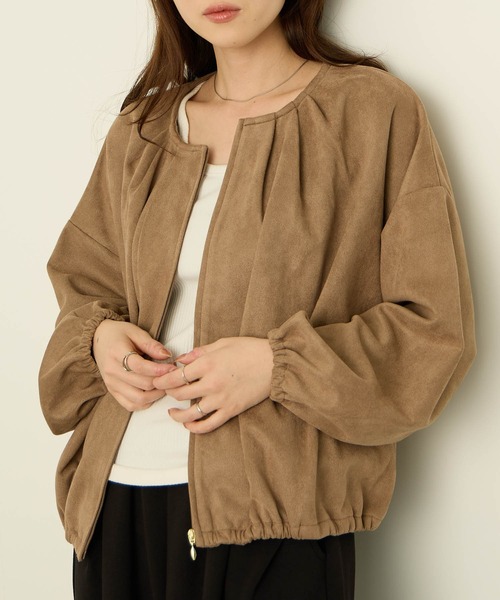 nAvy スウェードポンチブルゾン（ブルゾン）｜NAVY（ネイビー）の