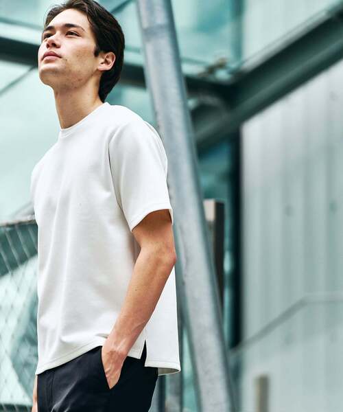 417 EDIFICE（フォーワンセブンエディフィス）の「WEB限定 ”接触冷感＆速乾＆アンチピリング” utility EVERYDAY Tシャツ（Tシャツ/カットソー・メンズ・ブルー/ホワイト/チャコールグレー/グレー/ブラック・SMALL/MEDIUM/LARGE/X-LARGE/XX-LARGE）」の8枚目の写真