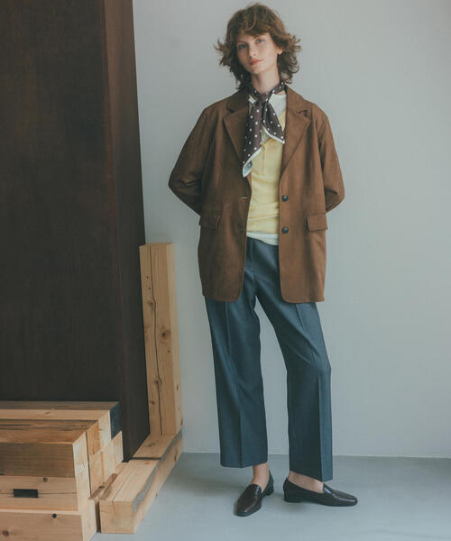 N.(N. Natural Beauty Basic)(エヌエヌナチュラルビューティーベーシック)の「ツータックツイルパンツ(その他パンツ・レディース・ベージュ/チャコールグレー・MEDIUM/SMALL)」の2枚目の写真