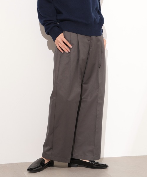 N.(N. Natural Beauty Basic)(エヌエヌナチュラルビューティーベーシック)の「ツータックツイルパンツ(その他パンツ・レディース・ベージュ/チャコールグレー・MEDIUM/SMALL)」の3枚目の写真