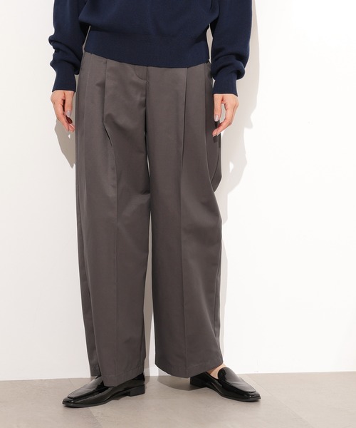 N.(N. Natural Beauty Basic)(エヌエヌナチュラルビューティーベーシック)の「ツータックツイルパンツ(その他パンツ・レディース・ベージュ/チャコールグレー・MEDIUM/SMALL)」の5枚目の写真