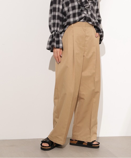 N.(N. Natural Beauty Basic)(エヌエヌナチュラルビューティーベーシック)の「ツータックツイルパンツ(その他パンツ・レディース・ベージュ/チャコールグレー・MEDIUM/SMALL)」の13枚目の写真