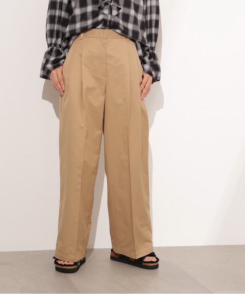 N.(N. Natural Beauty Basic)(エヌエヌナチュラルビューティーベーシック)の「ツータックツイルパンツ(その他パンツ・レディース・ベージュ/チャコールグレー・MEDIUM/SMALL)」の15枚目の写真