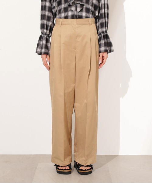 N.(N. Natural Beauty Basic)(エヌエヌナチュラルビューティーベーシック)の「ツータックツイルパンツ(その他パンツ・レディース・ベージュ/チャコールグレー・MEDIUM/SMALL)」の21枚目の写真