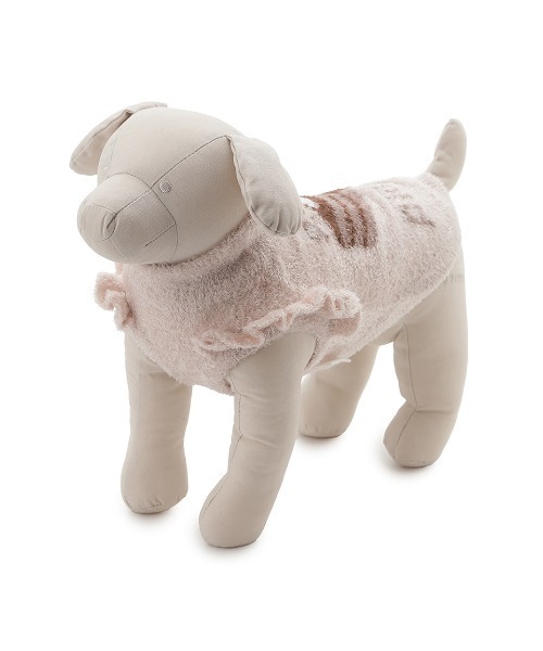 gelato pique（ジェラートピケ）の「【CAT&DOG】オータムケーキジャガードプルオーバー（ペットウェア・レディース・レッド/ピンク/クリーム・S/M/L）」の4枚目の写真