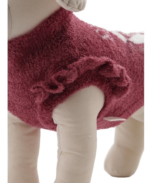 gelato pique（ジェラートピケ）の「【CAT&DOG】オータムケーキジャガードプルオーバー（ペットウェア・レディース・レッド/ピンク/クリーム・S/M/L）」の20枚目の写真