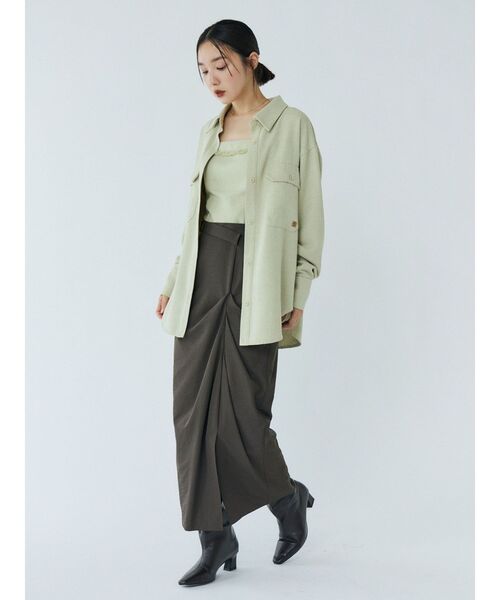 LAGUNAMOON（ラグナムーン）の「ツイードフリンジキャミソール（キャミソール・レディース・ブラック/ミント/ブラウン・FREE）」の9枚目の写真