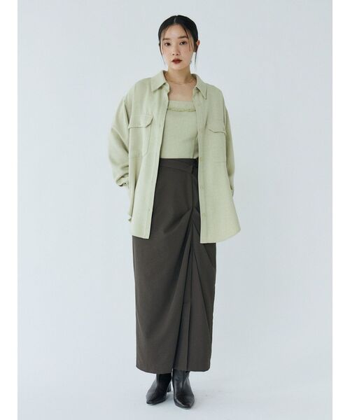 LAGUNAMOON（ラグナムーン）の「ツイードフリンジキャミソール（キャミソール・レディース・ブラック/ミント/ブラウン・FREE）」の10枚目の写真