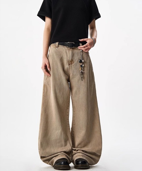 Ressaca(レサーカ)の「ウォッシュ加工ワイドデニムパンツ(デニムパンツ・メンズ・ブルー/ブラウン・XL/L/M)」の11枚目の写真