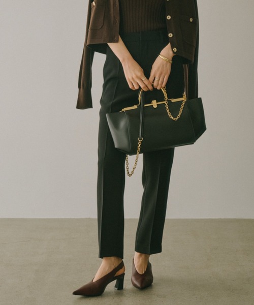 anuans（アニュアンス）の「ハードツイルテーパードパンツ（その他パンツ・レディース・ブラック/ホワイト系その他/ベージュ・X-SMALL/SMALL/MEDIUM）」の21枚目の写真