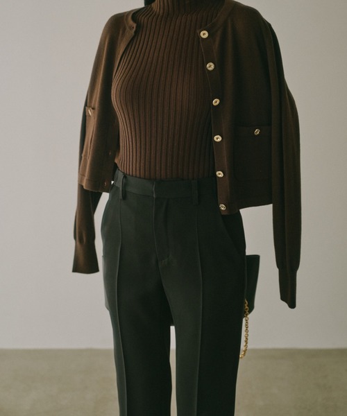 anuans（アニュアンス）の「ハードツイルテーパードパンツ（その他パンツ・レディース・ブラック/ホワイト系その他/ベージュ・X-SMALL/SMALL/MEDIUM）」の4枚目の写真