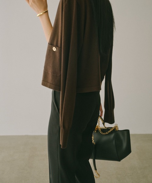 anuans（アニュアンス）の「ハードツイルテーパードパンツ（その他パンツ・レディース・ブラック/ホワイト系その他/ベージュ・X-SMALL/SMALL/MEDIUM）」の6枚目の写真