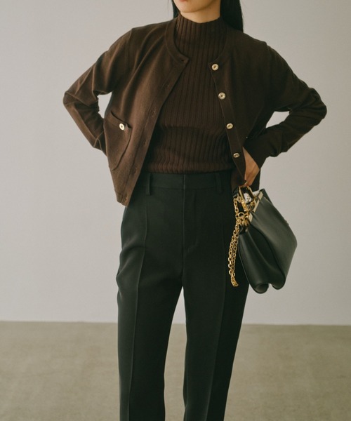 anuans（アニュアンス）の「ハードツイルテーパードパンツ（その他パンツ・レディース・ブラック/ホワイト系その他/ベージュ・X-SMALL/SMALL/MEDIUM）」の7枚目の写真