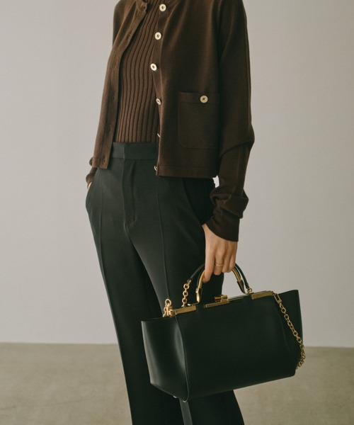 anuans（アニュアンス）の「ハードツイルテーパードパンツ（その他パンツ・レディース・ブラック/ホワイト系その他/ベージュ・X-SMALL/SMALL/MEDIUM）」の8枚目の写真