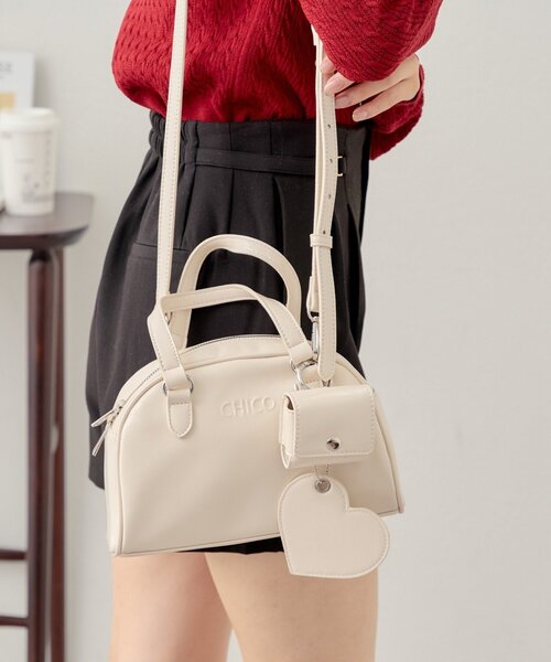 REVIVAL/WEB限定】チャーム付ミニボストンバッグ(ボストン REVIVAL/WEB限定】チャーム付ミニボストンバッグ(ボストン