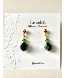 【Le soleil】小ぶり　スワロフスキーピアス(MA)