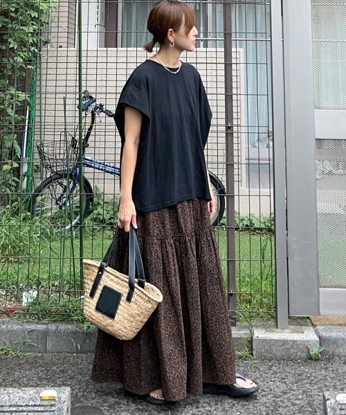 CORNERS by KR（コーナーズバイケーアール）の「【CORNERS by KR】レオパードティアードスカート（スカート・レディース・ブラウン・FREE）」の5枚目の写真