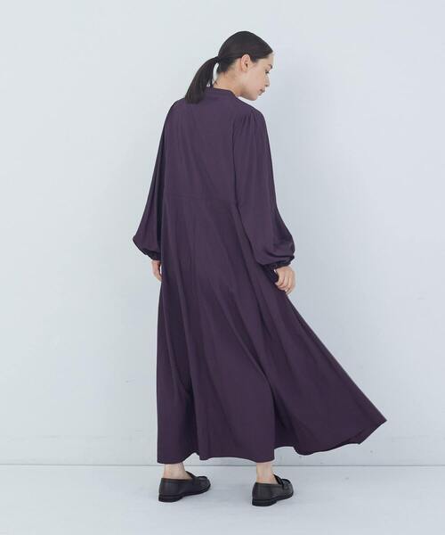 ADIEU TRISTESSE（アデュートリステス）の「レーヨンナイロンワンピース（ワンピース・レディース・チャコールグレー/パープル・38）」の5枚目の写真