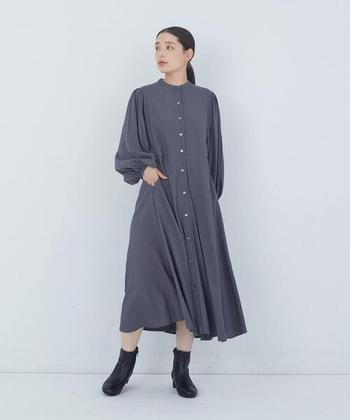 ADIEU TRISTESSE（アデュートリステス）の「レーヨンナイロンワンピース（ワンピース・レディース・チャコールグレー/パープル・38）」の10枚目の写真