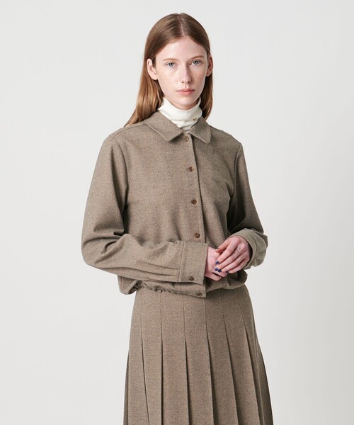 Steven Alan（スティーブンアラン）の「＜Steven Alan＞ドローストリング シャツ（シャツ/ブラウス・レディース・ベージュ/ブラック・S/M）」の3枚目の写真