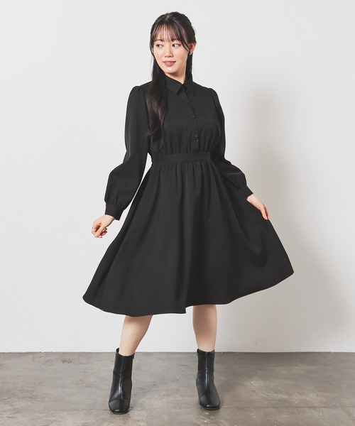 Honeys（ハニーズ）の「ネクタイ付ワンピース（ワンピース・レディース・ブラック/グレー系その他/ネイビー系1・S/M/LL/L/3L）」の6枚目の写真