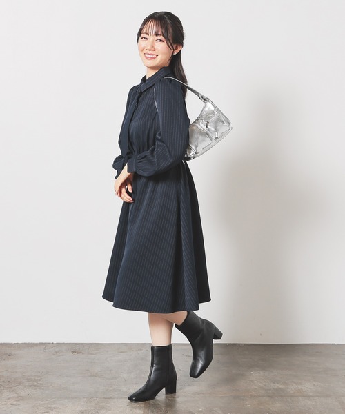 Honeys（ハニーズ）の「ネクタイ付ワンピース（ワンピース・レディース・ブラック/グレー系その他/ネイビー系1・S/M/LL/L/3L）」の8枚目の写真