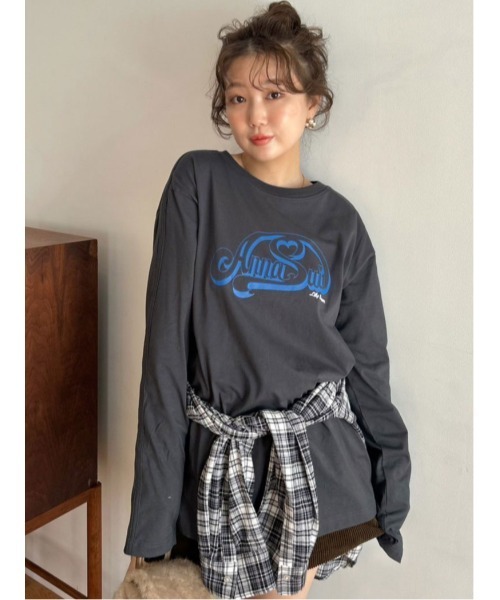 セール】【LILY BROWN ×ANNA SUI】オーバーネルチェックシャツ（シャツ