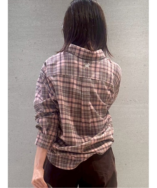 セール】【LILY BROWN ×ANNA SUI】オーバーネルチェックシャツ（シャツ
