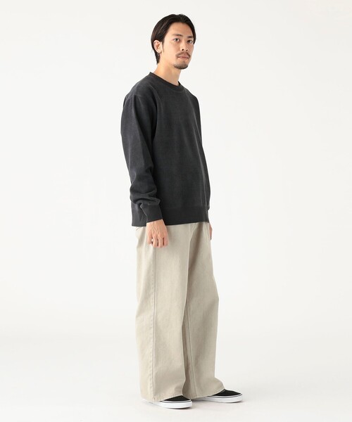 B:MING by BEAMS（ビーミングバイビームス）の「ワッフル フリース クルーネック スウェット（スウェット・メンズ・オリーブ/チャコールグレー・XL/L/M/S）」の3枚目の写真