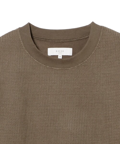 B:MING by BEAMS（ビーミングバイビームス）の「ワッフル フリース クルーネック スウェット（スウェット・メンズ・オリーブ/チャコールグレー・XL/L/M/S）」の8枚目の写真