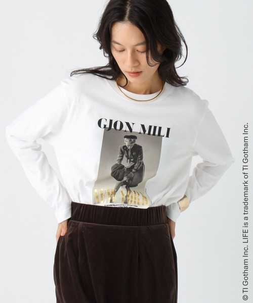 Elura(エルーラ)の「LIFE PCプリントロンTEE/498587(Tシャツ/カットソー・レディース・ホワイト/ブラック/ホワイト系その他6・FREE)」の2枚目の写真