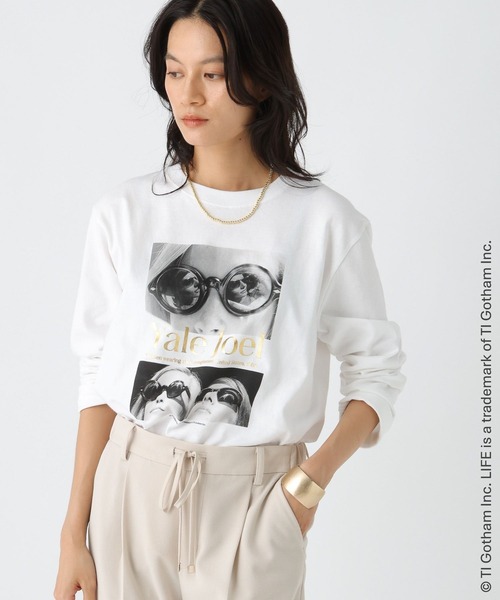Elura(エルーラ)の「LIFE PCプリントロンTEE/498587(Tシャツ/カットソー・レディース・ホワイト/ブラック/ホワイト系その他6・FREE)」の3枚目の写真