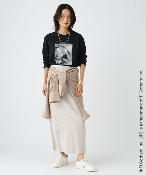 Elura(エルーラ)の「LIFE PCプリントロンTEE/498587(Tシャツ/カットソー・レディース・ホワイト/ブラック/ホワイト系その他6・FREE)」の8枚目の写真