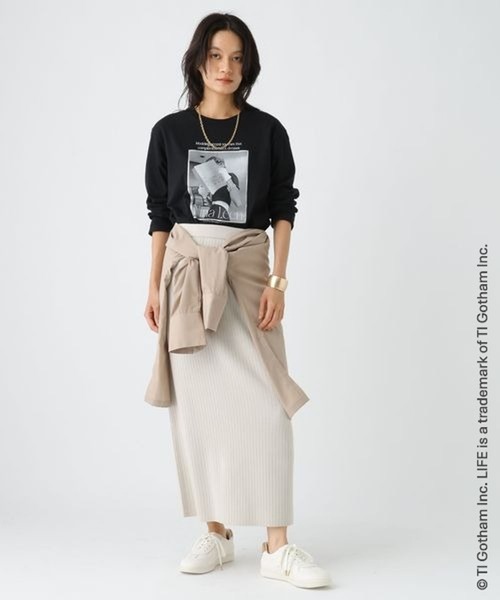 Elura(エルーラ)の「LIFE PCプリントロンTEE/498587(Tシャツ/カットソー・レディース・ホワイト/ブラック/ホワイト系その他6・FREE)」の9枚目の写真