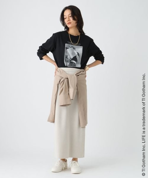 Elura(エルーラ)の「LIFE PCプリントロンTEE/498587(Tシャツ/カットソー・レディース・ホワイト/ブラック/ホワイト系その他6・FREE)」の10枚目の写真