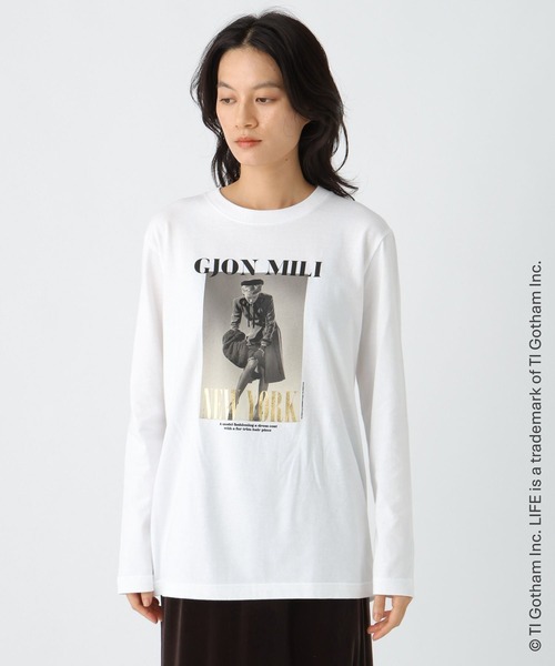 Elura(エルーラ)の「LIFE PCプリントロンTEE/498587(Tシャツ/カットソー・レディース・ホワイト/ブラック/ホワイト系その他6・FREE)」の11枚目の写真