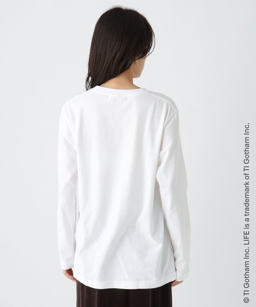 Elura(エルーラ)の「LIFE PCプリントロンTEE/498587(Tシャツ/カットソー・レディース・ホワイト/ブラック/ホワイト系その他6・FREE)」の13枚目の写真