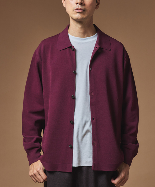 EDIFICE(エディフィス)の「"MULTI FUNCTION" カーディガン(カーディガン/ボレロ・メンズ・ボルドー/ベージュ/ブラック・LARGE/MEDIUM)」の1枚目の写真